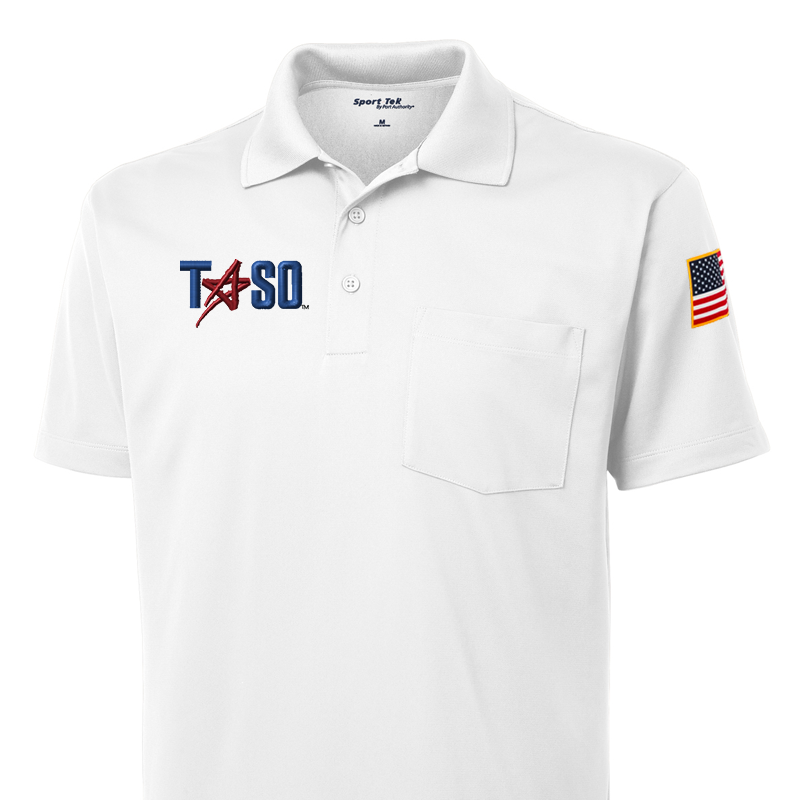 TASO Pocket Men's Embroidered Volleyball Shirt Officials Gear Outlet