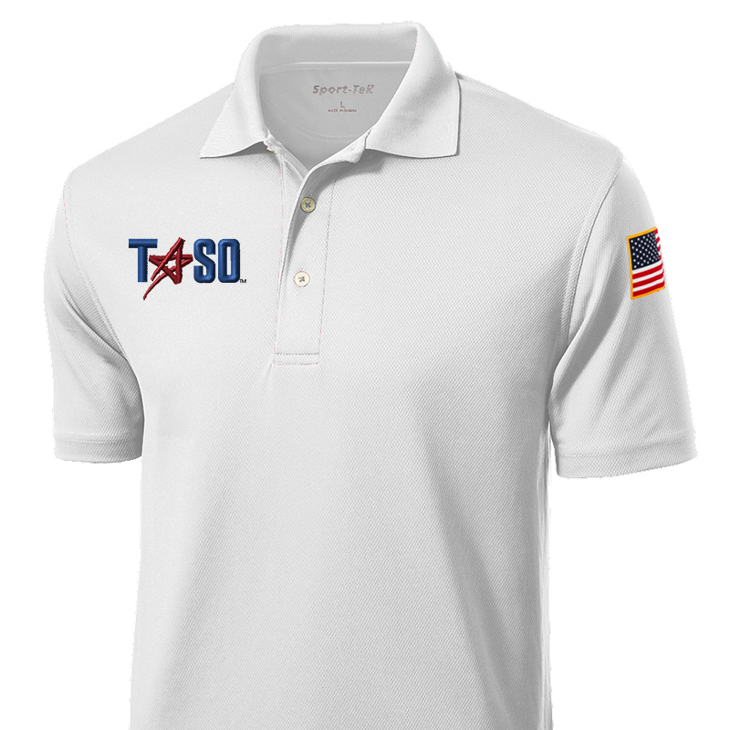 TASO White Embroidered Elite Volleyball ShirtMen's & Women's